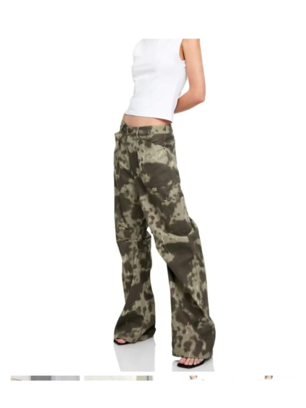 Women's Lioness Wide Leg Pants S Beige Brown Camo from Revolve - Picture 2 of 10